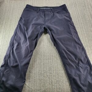 Western Rise Pants Mens 33x32 Gray Performance Chino‎ Stretch Made In USA Travel